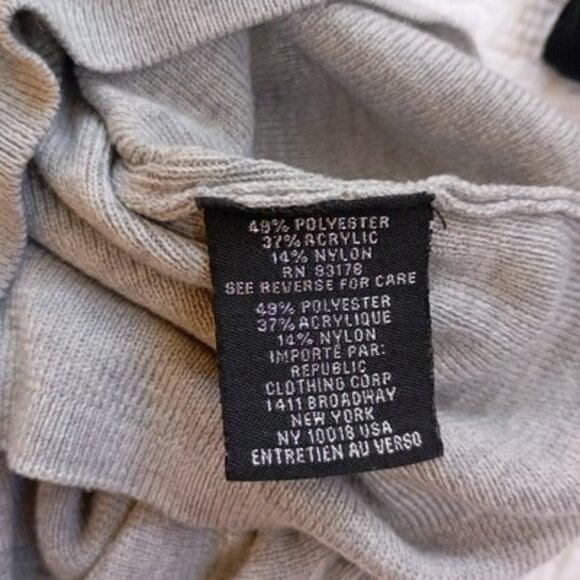 Set Gray Puff Sleeve Sweater & Ann Taylor LOFT Black Silk Cardigan Womens - Picture 6 of 16